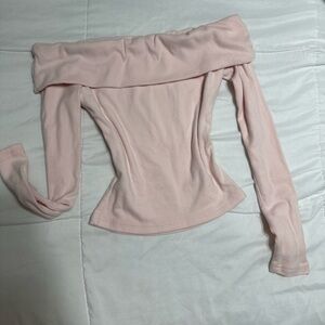 pink off the shoulder top